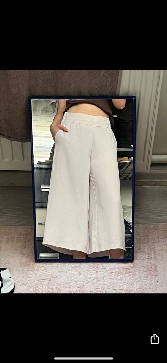 Polp Garage Bej Midi Kadın Pamuklu Bol Kesim Pantolon - Görsel 2