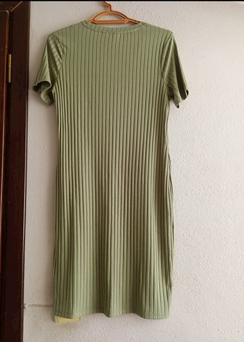 Primark Kadın Haki Midi Pilili Elbise