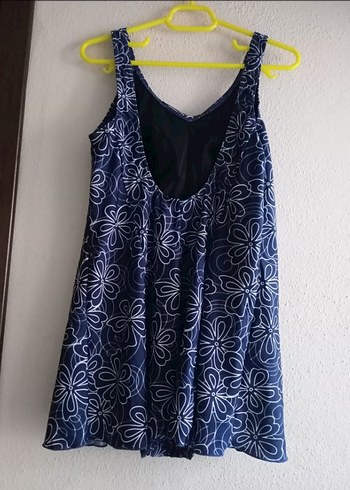 Mavi Çiçek Desenli mayo - Görsel 2