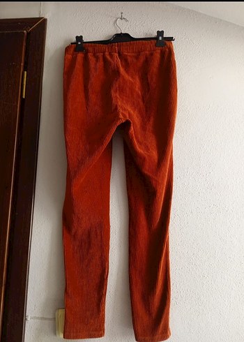 Kahverengi Kadife Rahat Kesim Pantolon - Görsel 2