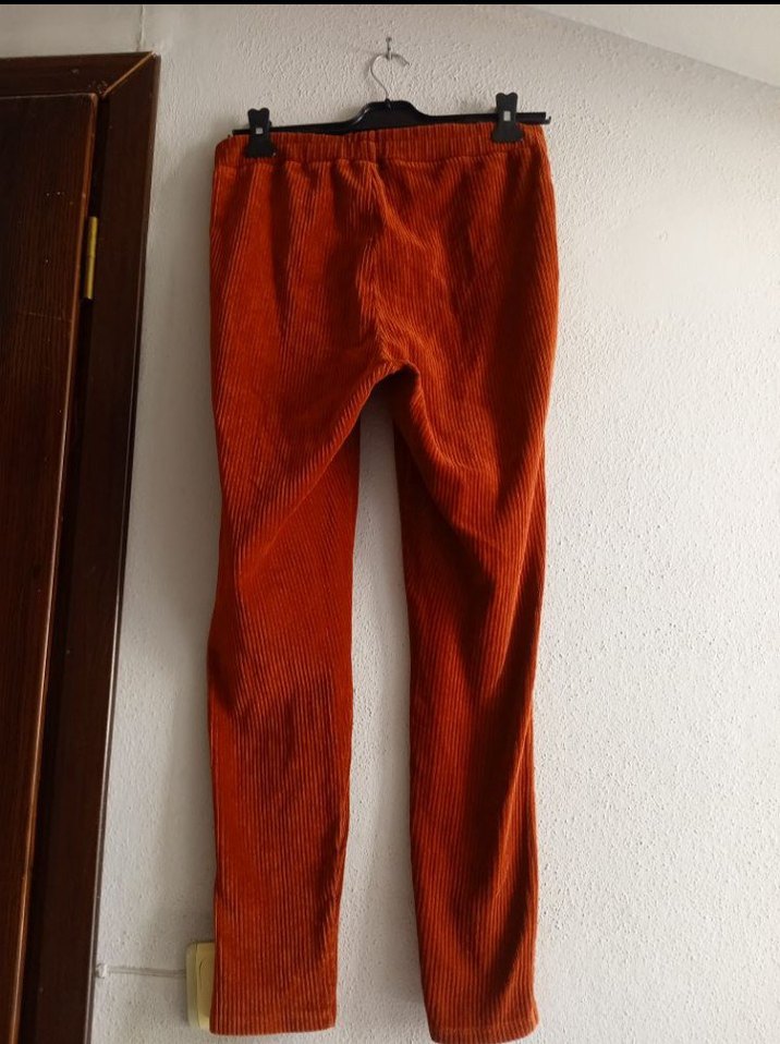 Kahverengi Kadife Rahat Kesim Pantolon - Görsel 2