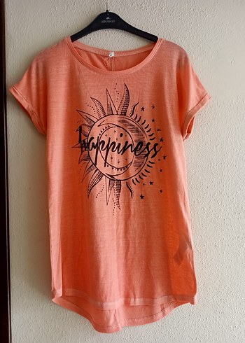 Pembe Bohem Desenli t-shirt