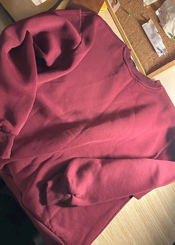 Bordo Fermuarlı Kadın sweat - Görsel 2