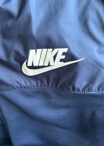 Standart Beden Beden mavi Renk Nike Kapüşonlu Fermuarlı Ceket