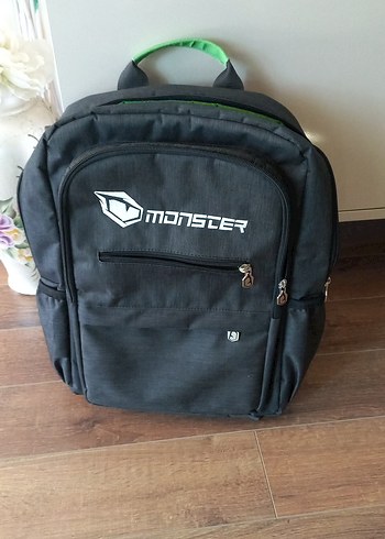Beden siyah Renk Monster Siyah Gri Minimalist Sırt Çantası