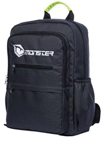 Monster Monster Siyah Gri Minimalist Sırt Çantası