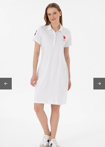 U.S POLO ASSN kadin lakos yaka elbise