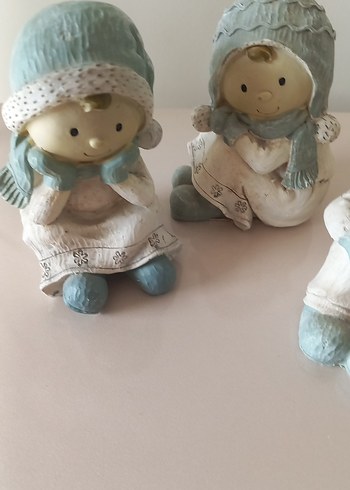  Beden beyaz Renk Pastel Renkli Beyaz Figürin Seti