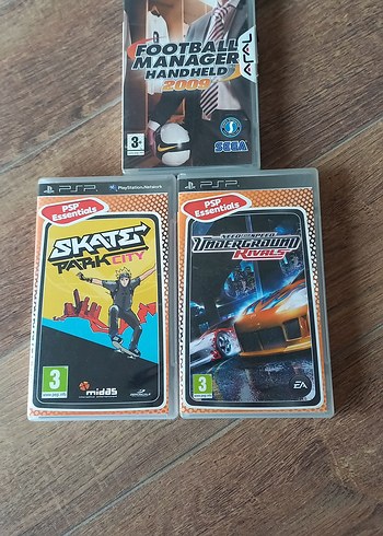 PSP Oyunları: Football Manager, Skate, Underground