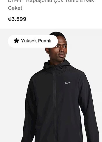 Nike Nike Pro Siyah Fermuarlı Erkek Spor Mont..ceket