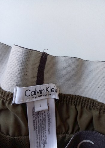 CALVINKLEIN Erkek Haki Kemerli Mini deniz Şort - Görsel 4