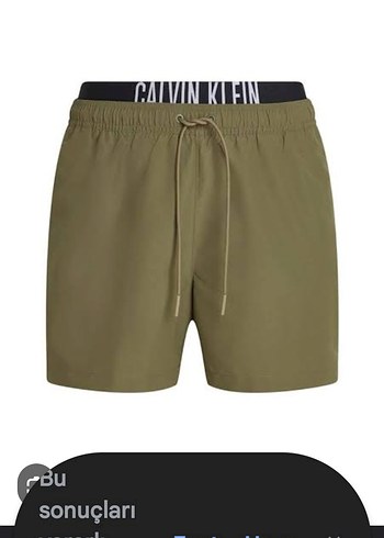 CALVINKLEIN Erkek Haki Kemerli Mini deniz Şort - Görsel 3