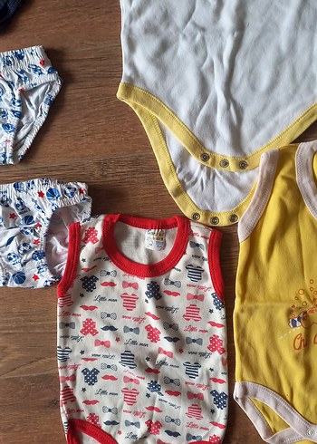 Renkli Baskılı Bebek Erkek Body Seti - Görsel 3