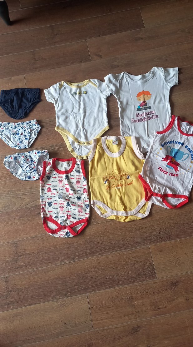 Renkli Baskılı Bebek Erkek Body Seti - Görsel 2