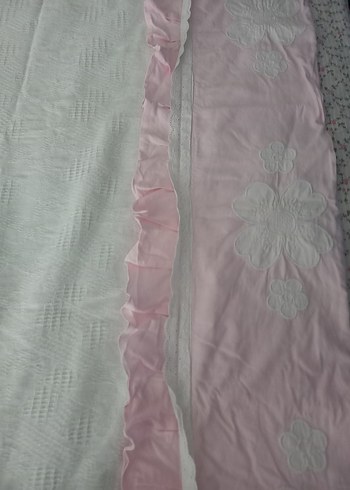 pembe Beyaz  çocuk pike Örtüsü - Görsel 4