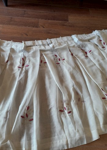 Nakışlı Bohem Beyaz Tül Perde - Görsel 6