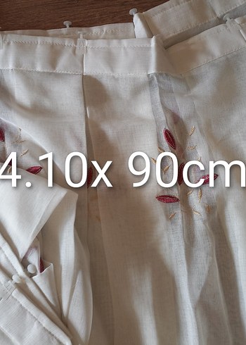 Nakışlı Bohem Beyaz Tül Perde - Görsel 4