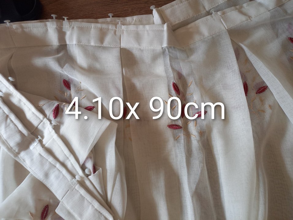 Nakışlı Bohem Beyaz Tül Perde - Görsel 4