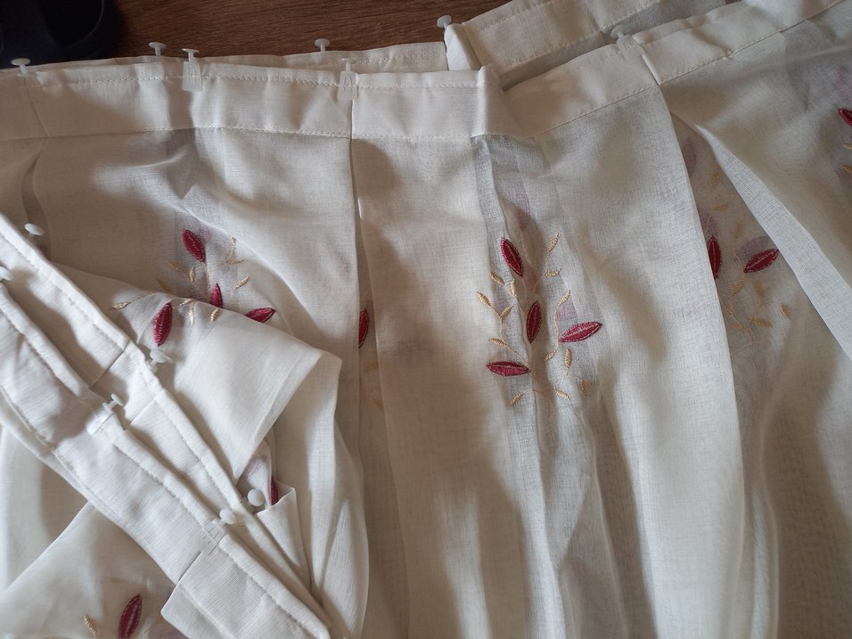 Nakışlı Bohem Beyaz Tül Perde - Görsel 3