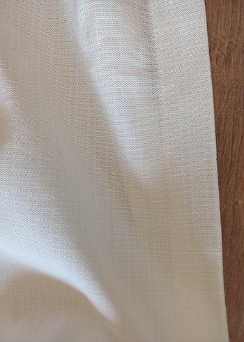 2 kanatlı Beyaz Bohem Tarzı Desensiz Perde - Görsel 6