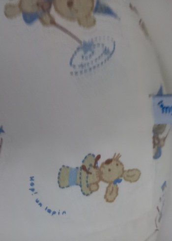 Bebek Desenli Mavi Emzirme Yastığı ve bebek kapi süs - Görsel 9