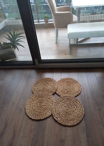 ikea Hasır Görünümlü Bohem Yuvarlak Amerikan Servis - Görsel 2