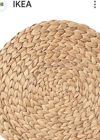ikea Hasır Görünümlü Bohem Yuvarlak Amerikan Servis - Görsel 5