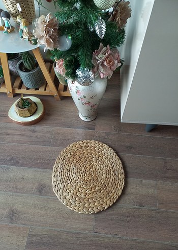 ikea Hasır Görünümlü Bohem Yuvarlak Amerikan Servis - Görsel 4