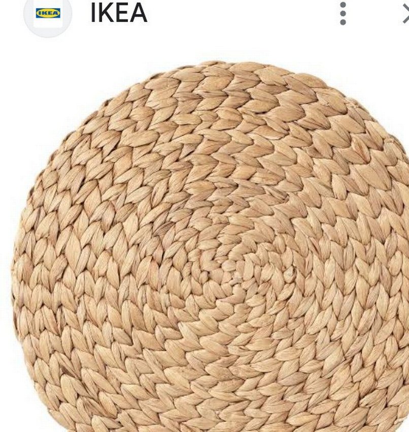 ikea Hasır Görünümlü Bohem Yuvarlak Amerikan Servis - Görsel 5