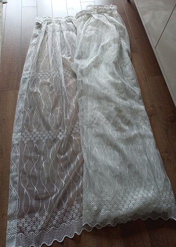 Lınens Nakışlı Beyaz Perde - Görsel 5