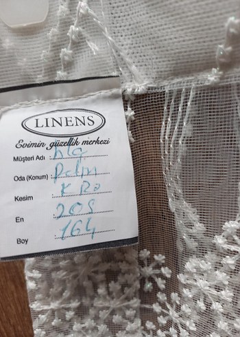 Lınens Nakışlı Beyaz Perde - Görsel 4