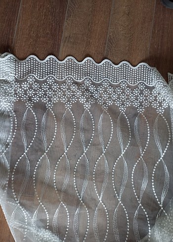 Lınens Nakışlı Beyaz Perde - Görsel 7