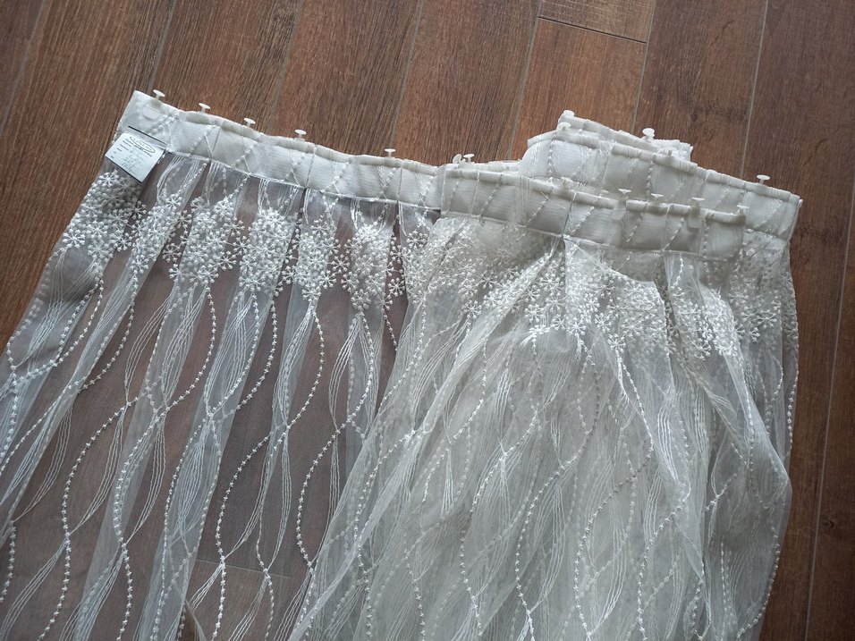 Lınens Nakışlı Beyaz Perde - Görsel 3