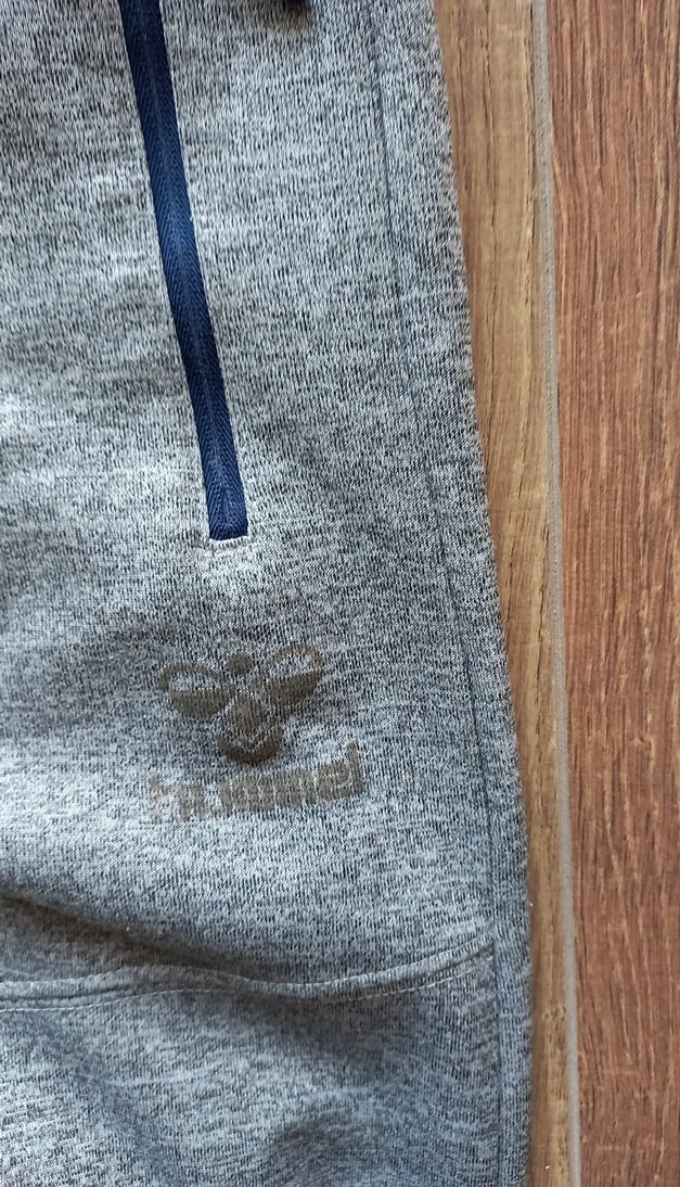 Hummel Gri Regular Fit Denim Erkek  esofman alt - Görsel 4