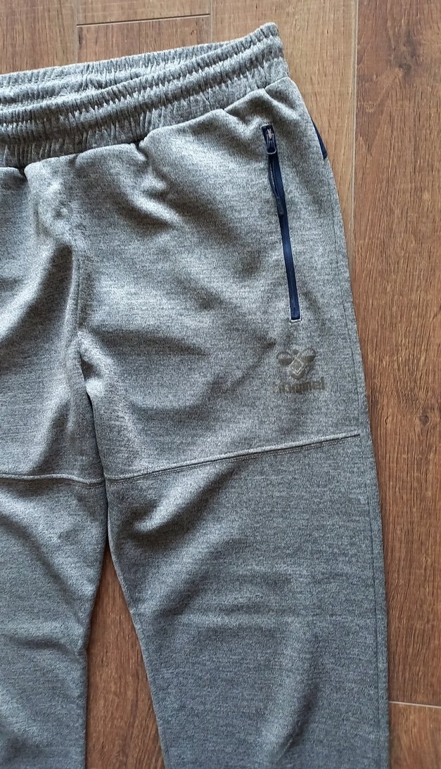 Hummel Gri Regular Fit Denim Erkek  esofman alt - Görsel 2