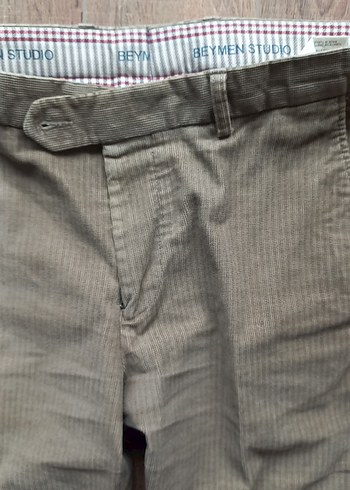 Beymen Kemerli  fitilli Kahverengi Erkek Pantolon - Görsel 5