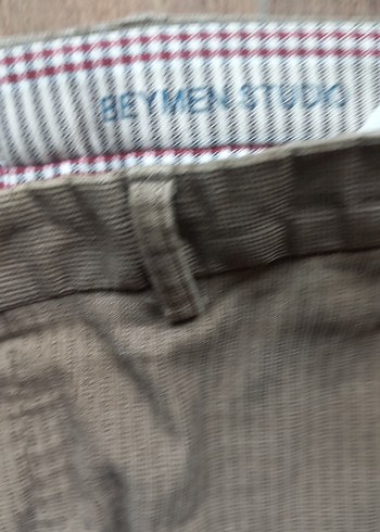 Beymen Kemerli  fitilli Kahverengi Erkek Pantolon - Görsel 6