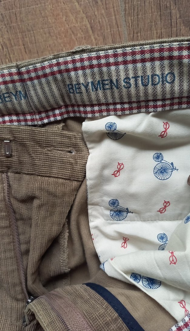 Beymen Kemerli  fitilli Kahverengi Erkek Pantolon - Görsel 3