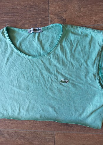 Lacoste Turkuaz Kolsuz Basic Hamile Tişört