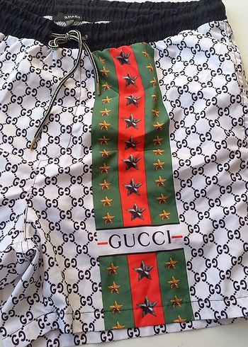 Gucci Desenli Renkli Mini Erkek Mayo - Görsel 7