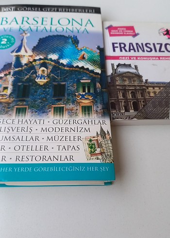 Barselona ve Katalonya Gezi Rehberi Kitabı ve Fransizca rehber
