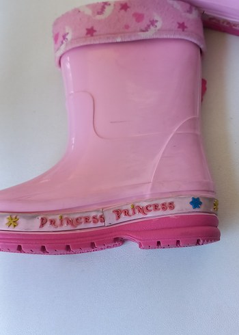 28 Beden prinsess Pembe Kız Çocuk Yağmur Çizmesi