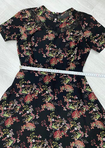 Çiçek Desenli Uzun Bohem Elbise - Görsel 8