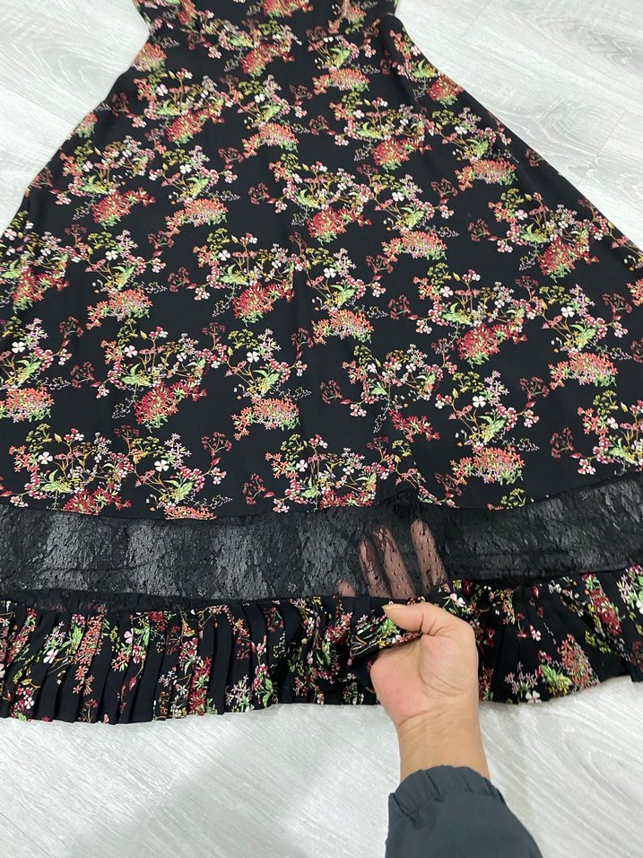 Çiçek Desenli Uzun Bohem Elbise - Görsel 4