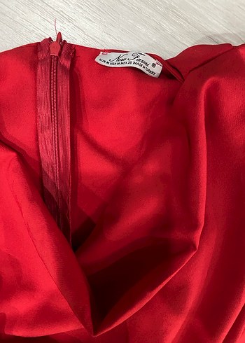 Kemerli Kırmızı Midi Tulum - Görsel 6