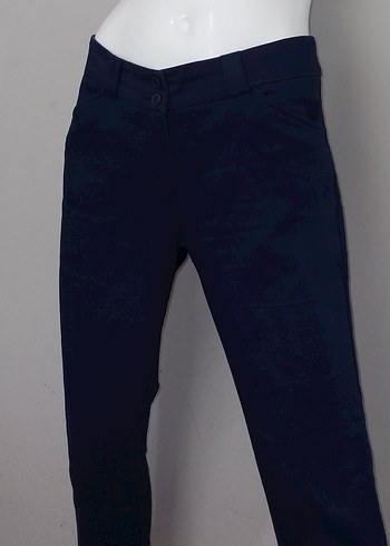 Ofis Pantolonu Antrasit Mavisi Koton - Görsel 5