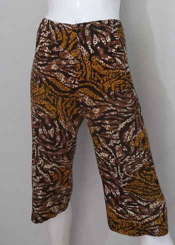 xl Beden Kısa Pijama Tayt Zebra ve Leopar Desenli