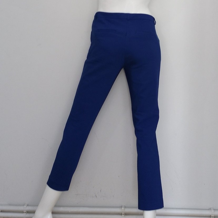 Ofis Pantolonu Saks Mavisi Koton - Görsel 5