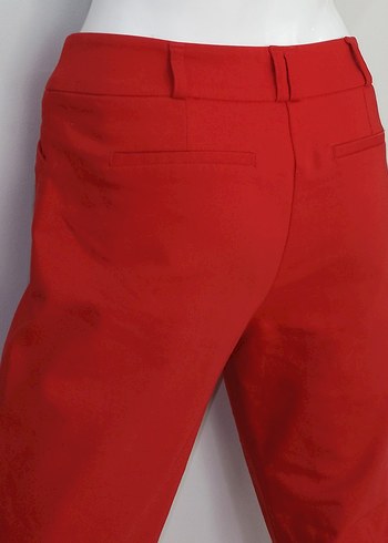 Ofis Pantolonu Göz Alıcı Kırmızı Koton - Görsel 7