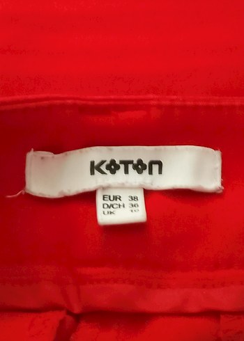 Ofis Pantolonu Göz Alıcı Kırmızı Koton - Görsel 8